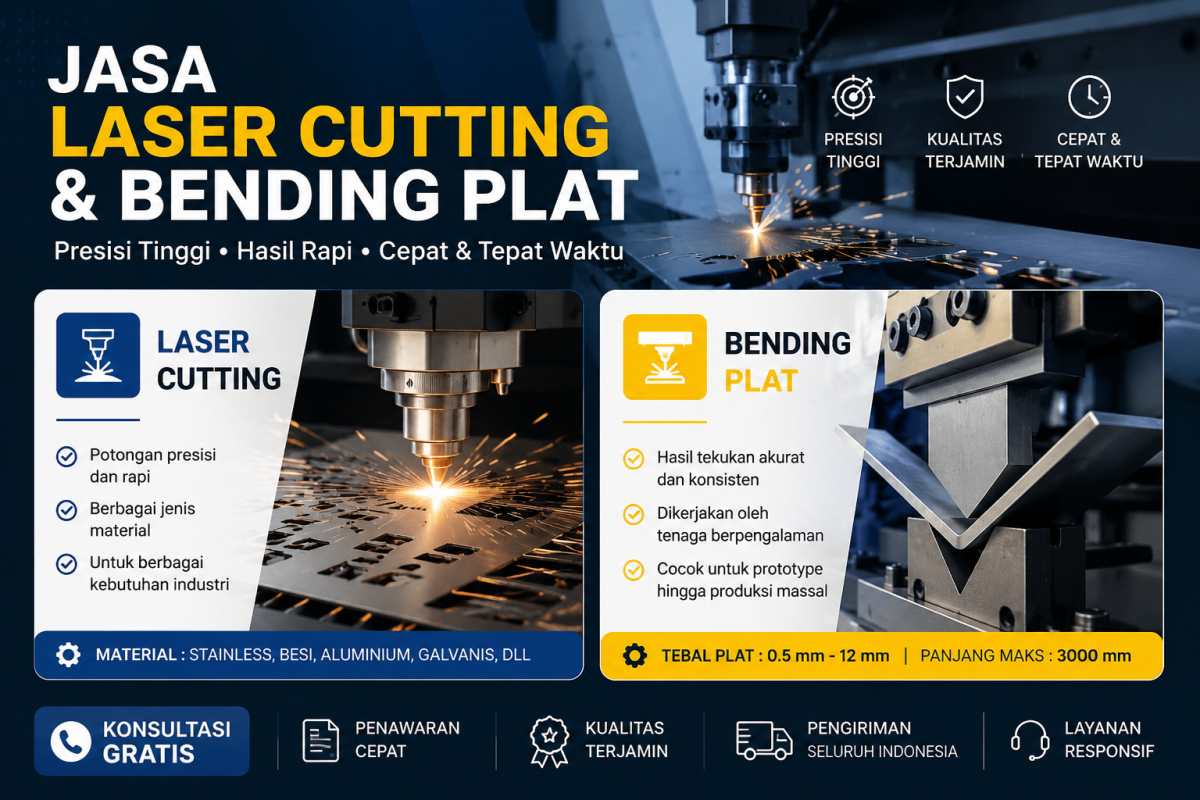 Jasa laser cutting, Jasa bending